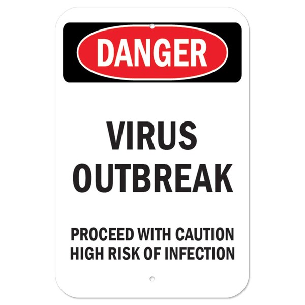 OSHA Notice Sign-Virus Outbreak, Heavy Duty, 7" x 10", A-1218-25587